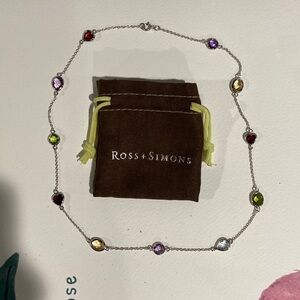 Ross + Simons Sterling Silver Multi-shaped Gemstone Necklace